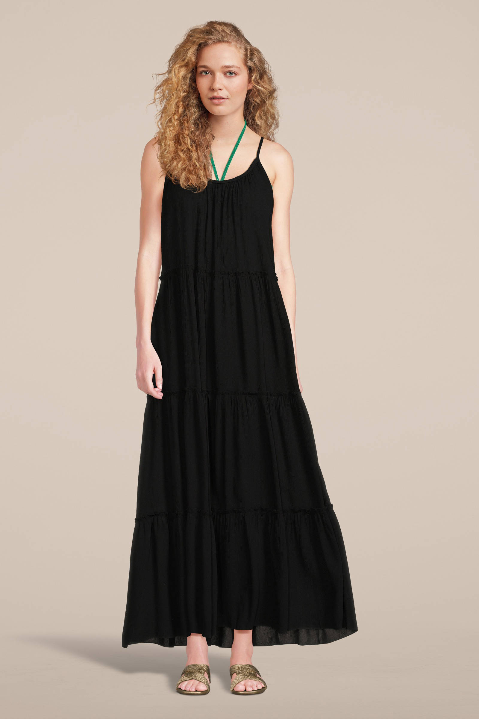 BEACHWAVE crinkle strandjurk zwart
