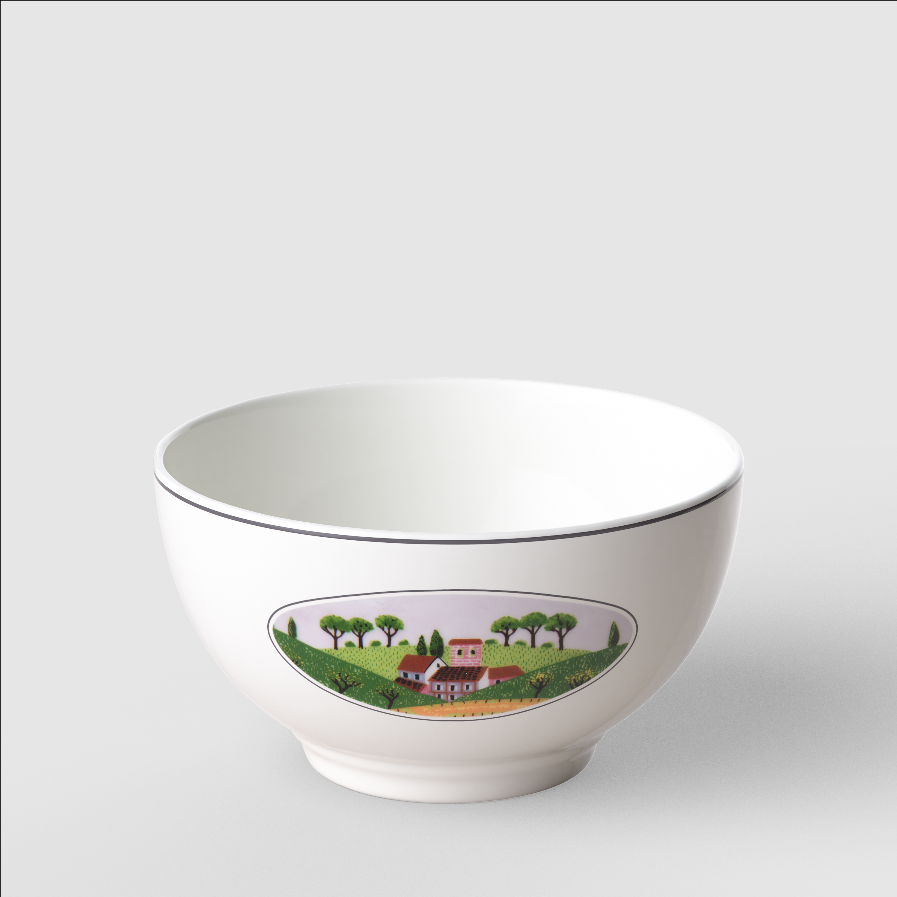Design Naif Dessert bowl Multi-colored, 15.9 oz, Premium Porcelain