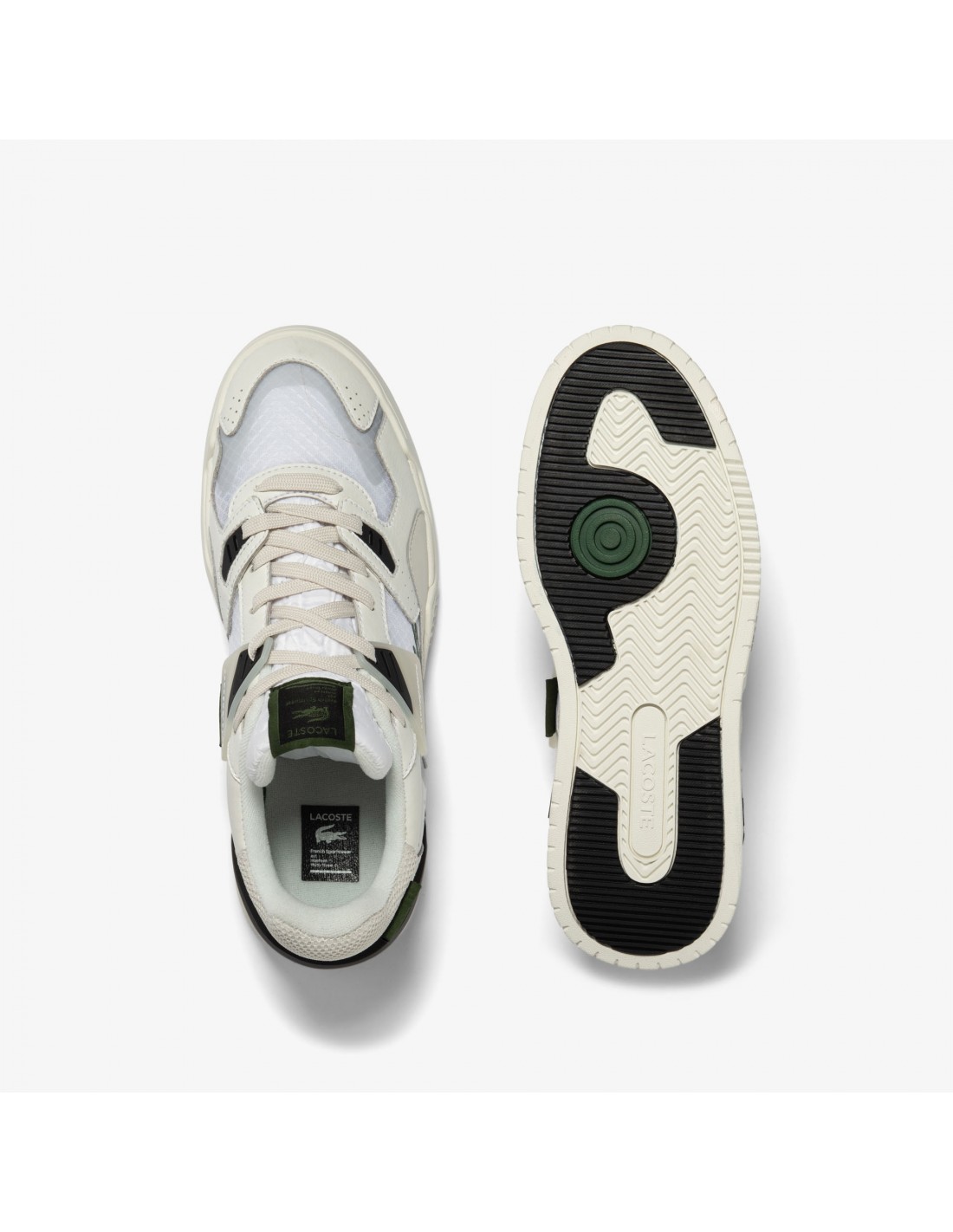 lacoste Sneakers homme LT 125 cuir blanc/beige