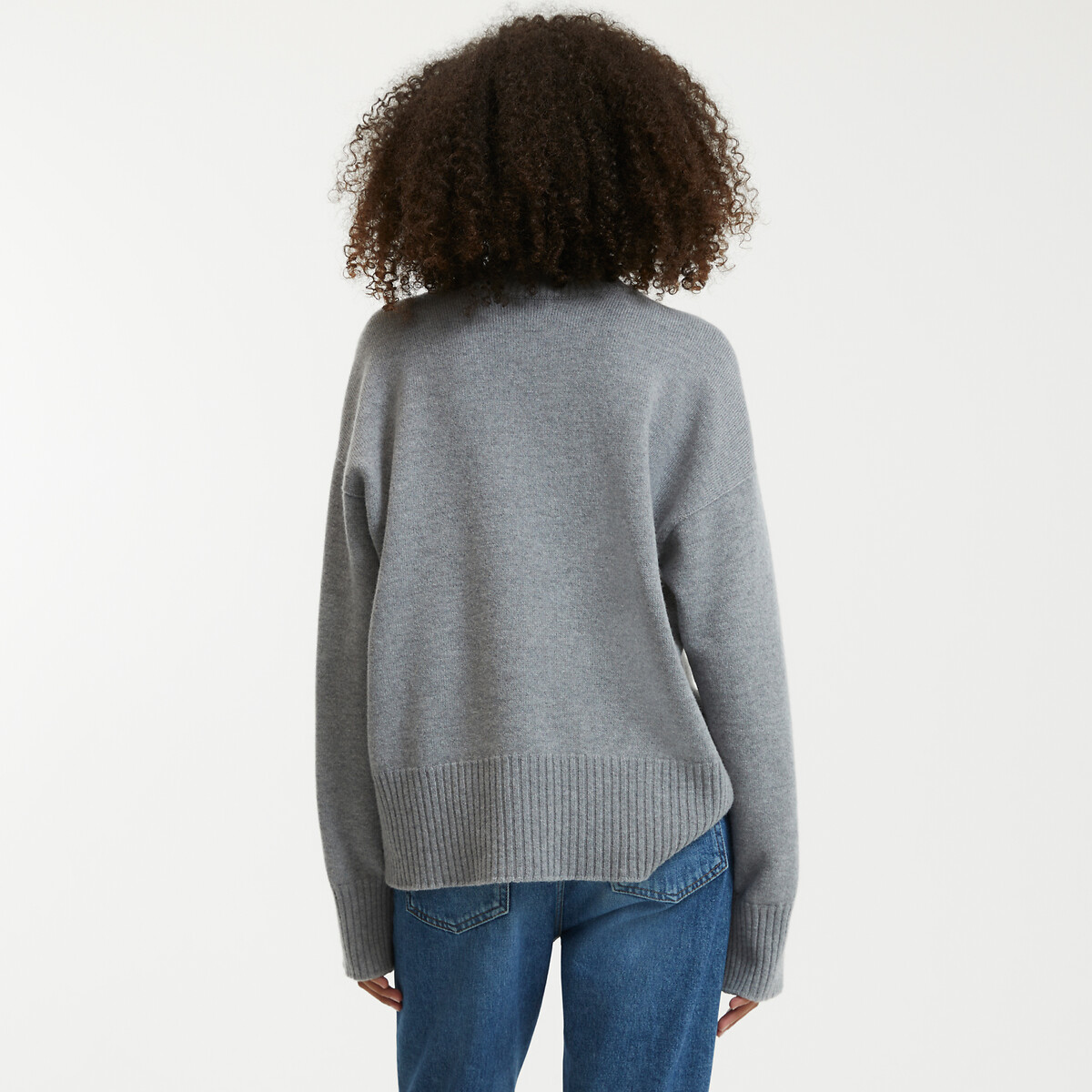 COLEÇÕES LA REDOUTE<br>Trui em lã e cashmere, fabricado na França