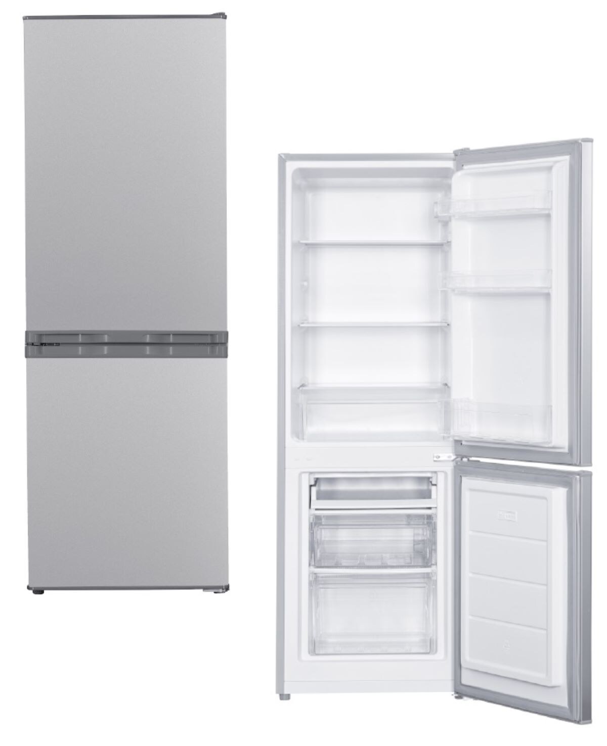 PKM KG230KHEIX Kühlgefrierkombination 173L Inox silber Kühlschrank LED