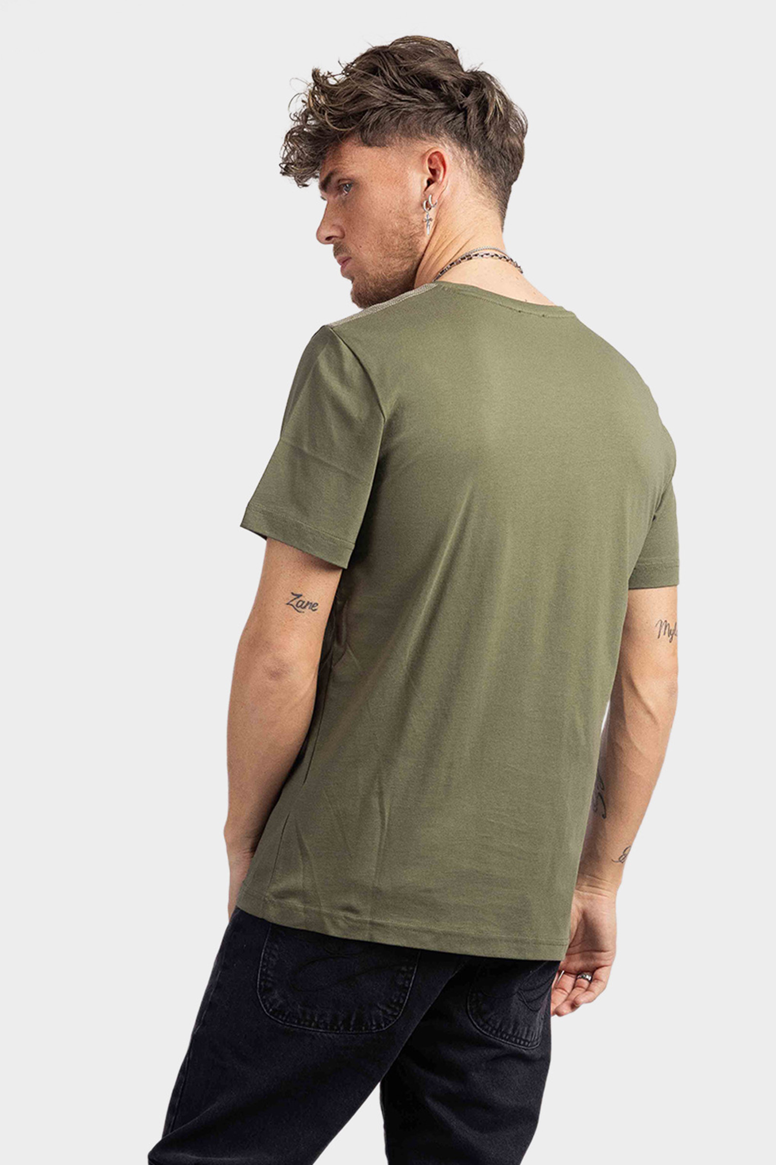 EA7 Emporio Armani Milano T-Shirt Heren Donkergroen