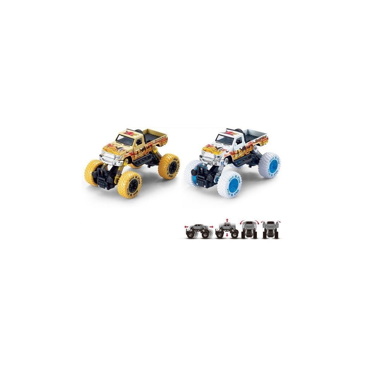Pull-back 4x4 monstertruck i skala 1:30