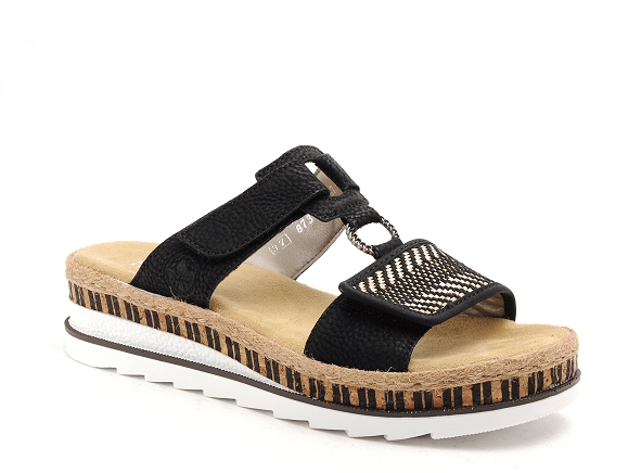 Rieker mules et sabots plats femme v7947 noir