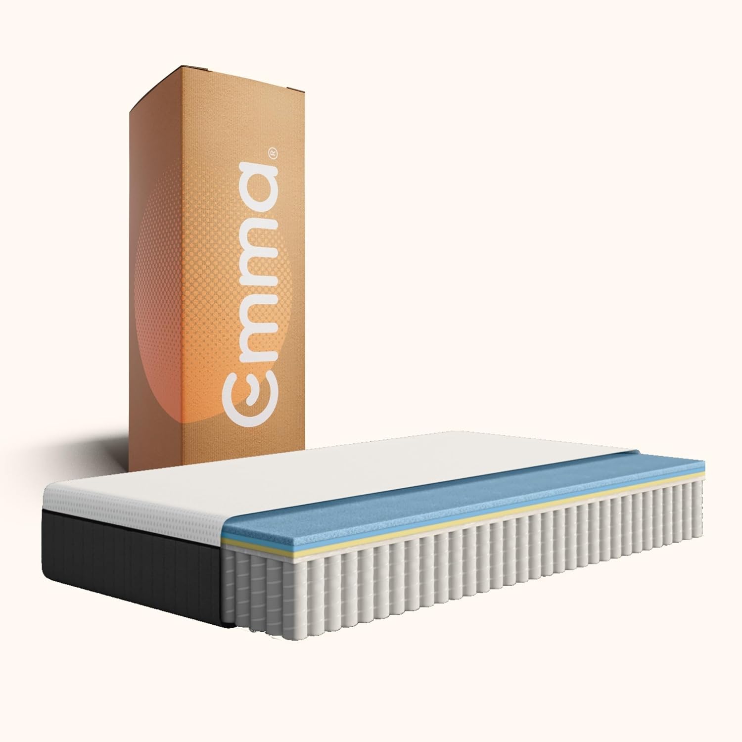 Emma Original Pro Matratze 100x200 cm – 27 cm Hybridmatratze mit 7-Zonen-Taschenfederkern, ThermoSync® Kühltechnologie & Waschbarer Matratzenbezug – atmungsaktive Komfortmatratze