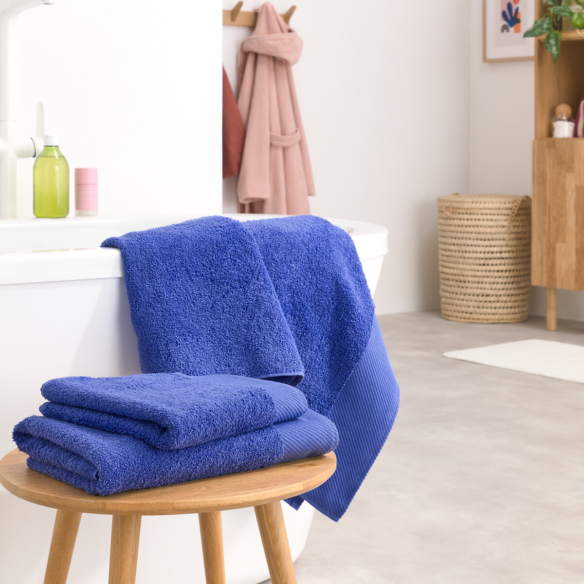 LA REDOUTE INTERIEURS<br>Toalha de banho lisa 500 g/m², Scenario