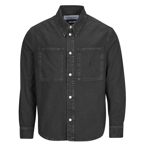 Calvin Klein Jeans - CANVAS RELAXED LINEAR SHIRT - Noir
