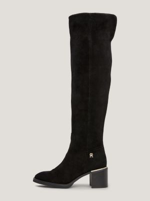 Botas de camurça acima do joelho