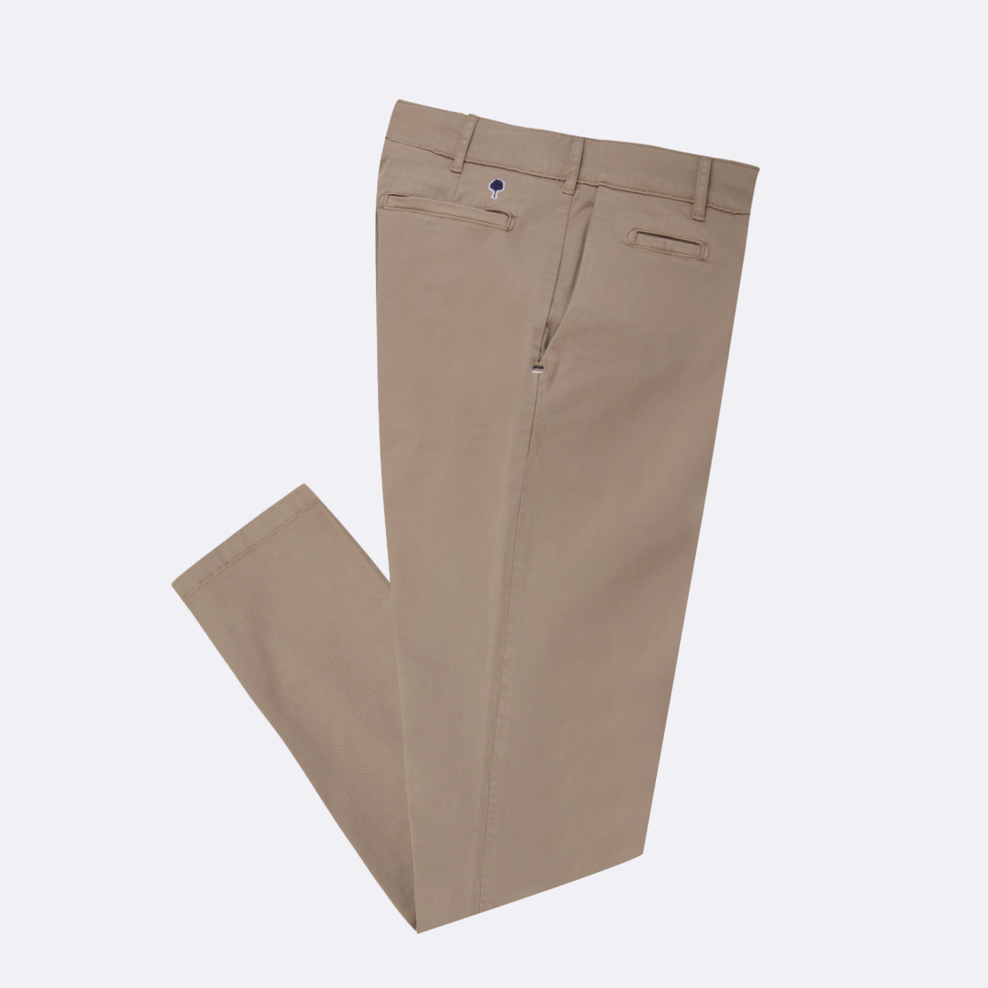 Chino beige clair coupe ajustée coton bio et coton recyclé - modèle Brix