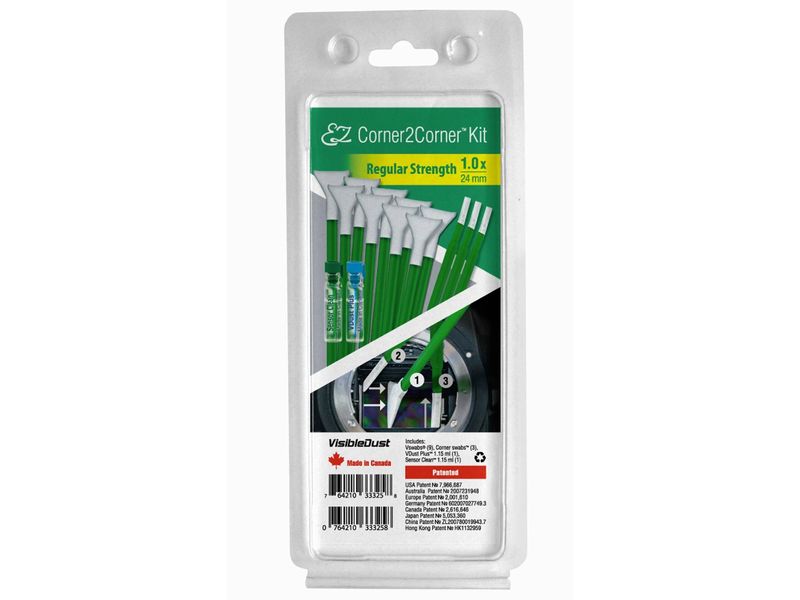 Visible Dust EZ Corner2Corner Kit 1.0x reguläre Stärke Präzises Reinigungsset für Digitalkamera-Sensoren