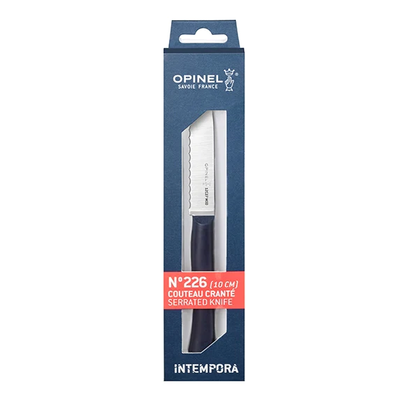 Couteau cranté N ° 226 intempora 10 cm pleine-soie Opinel