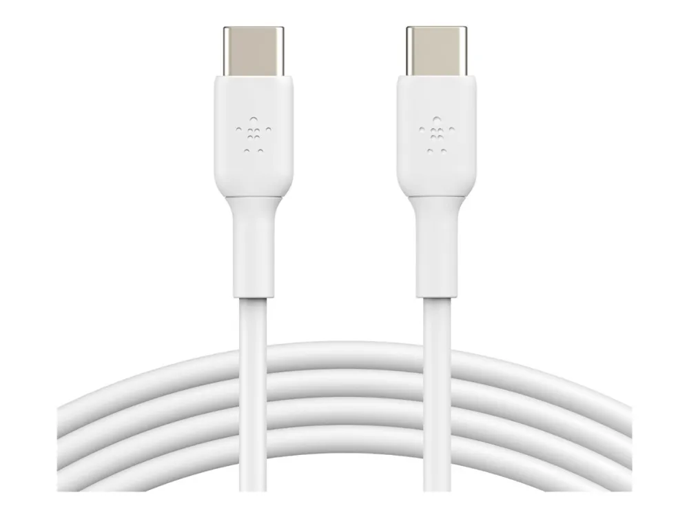 Belkin BoostCharge - USB-kabel - 24 pin USB-C (han) til 24 pin USB-C (han) - 2 m - hvid