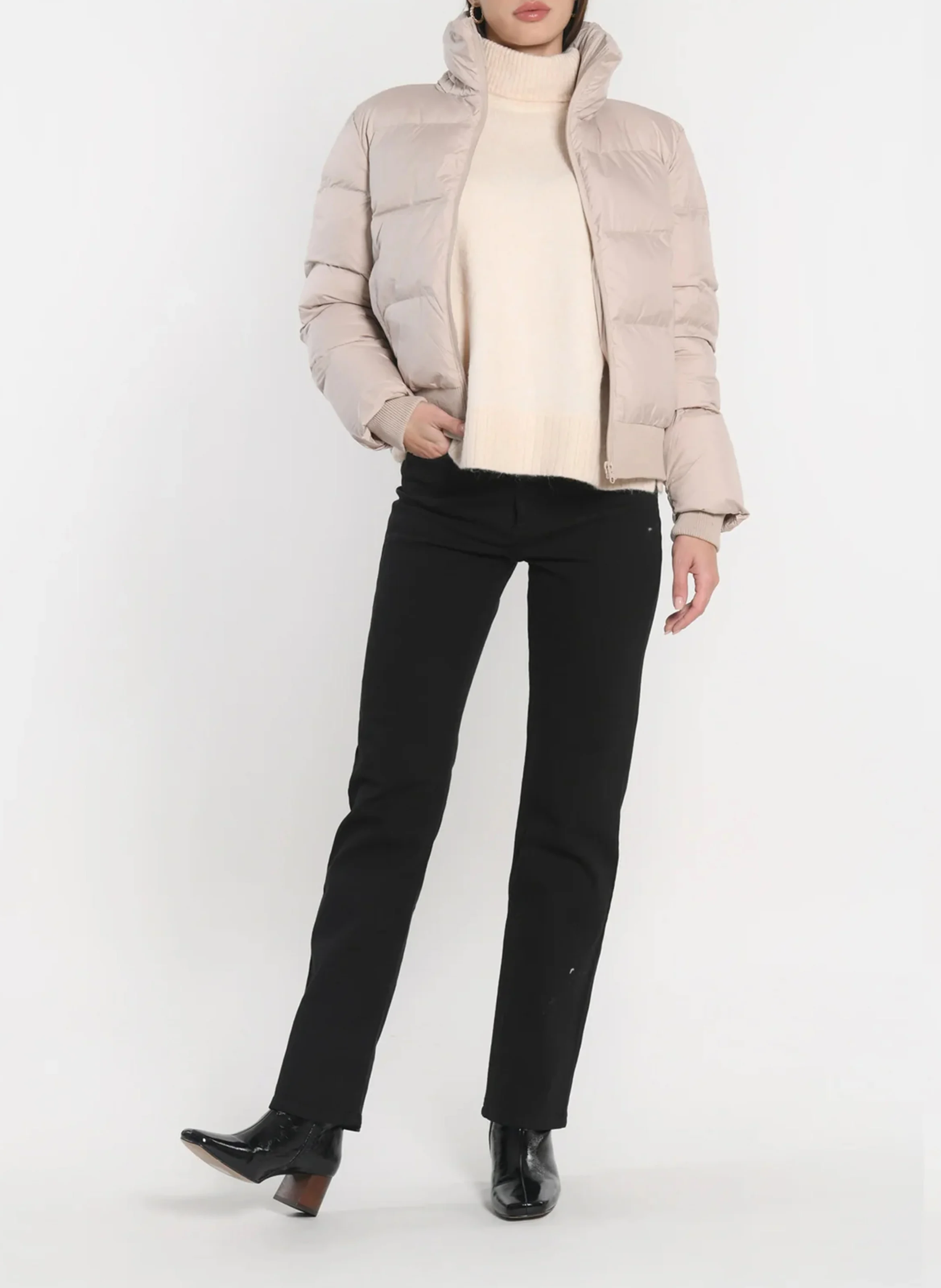 KAREN - Doudoune à col montant | Beige
