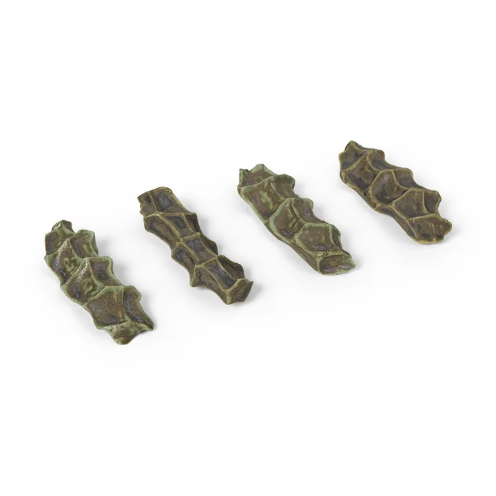 Ferm Living - Serre Besteckablage, moss green (4er-Set)