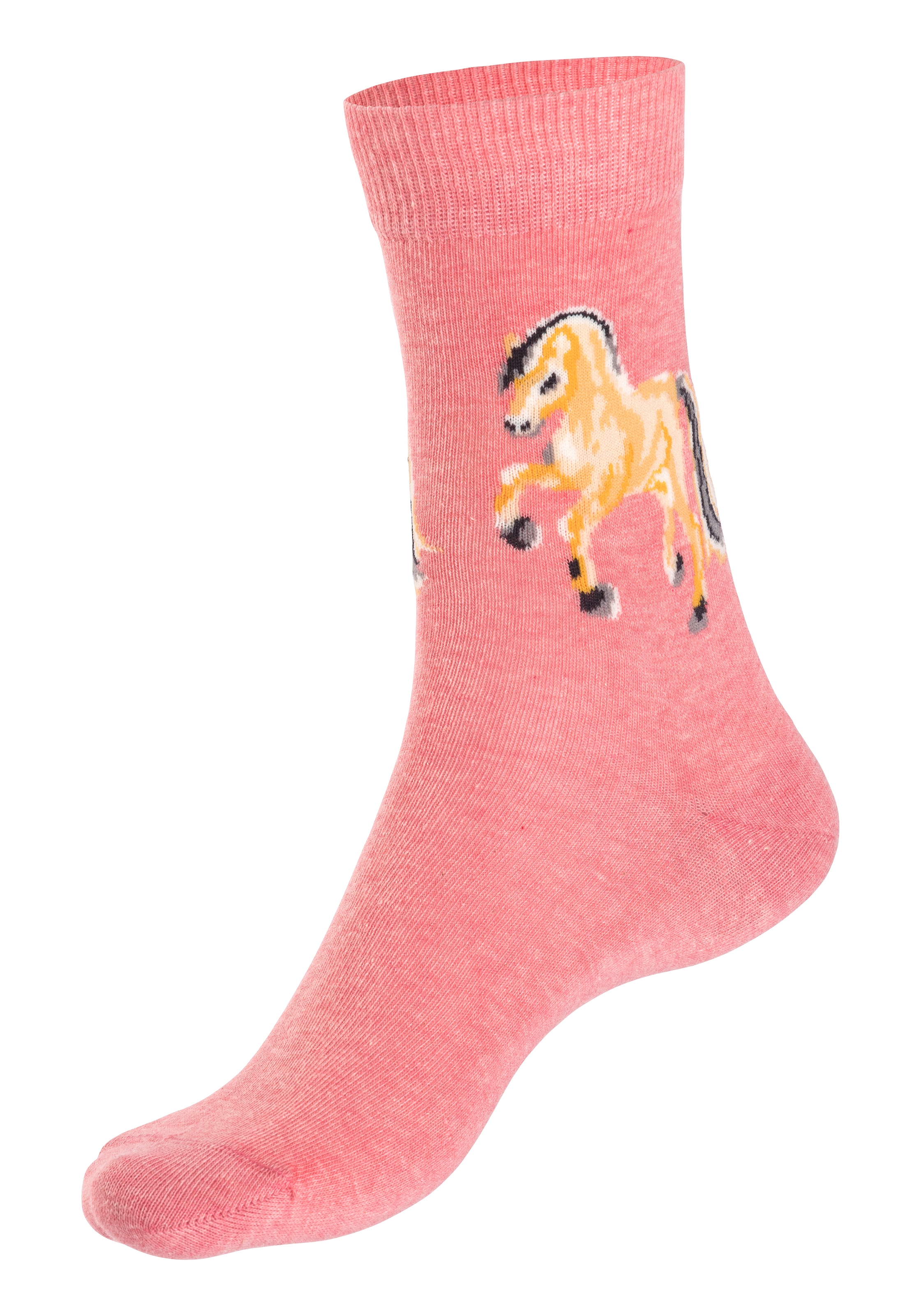 H.I.S Socken Packung, 5 Paar tlg. Mit unterschiedlichen Pferdemotiven