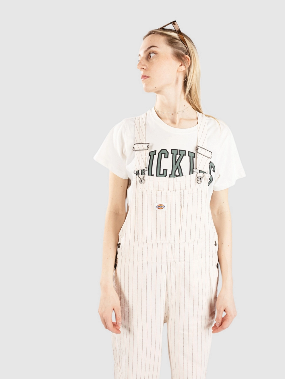 Dickies Service Bib Dungarees egret