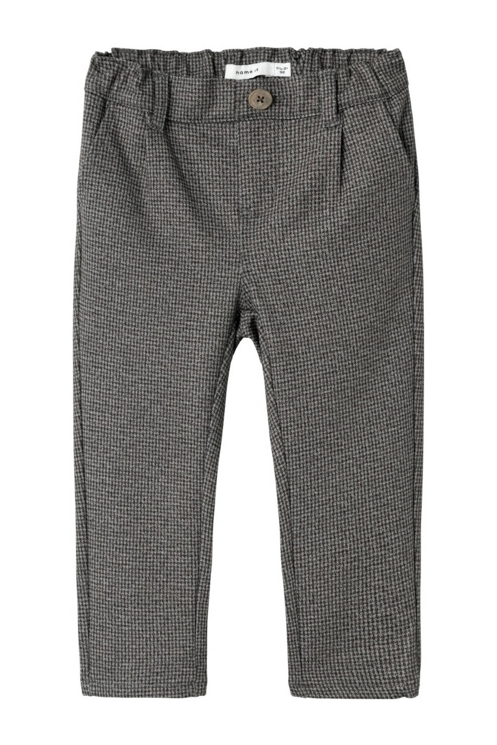 NAME IT baby geruite slim fit broek NKMSILAS