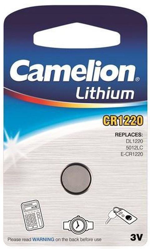 1 Stuk (1Blister a 1st) Camelion CR1220-BP1 Lithium 3V niet-oplaadbare batterij
