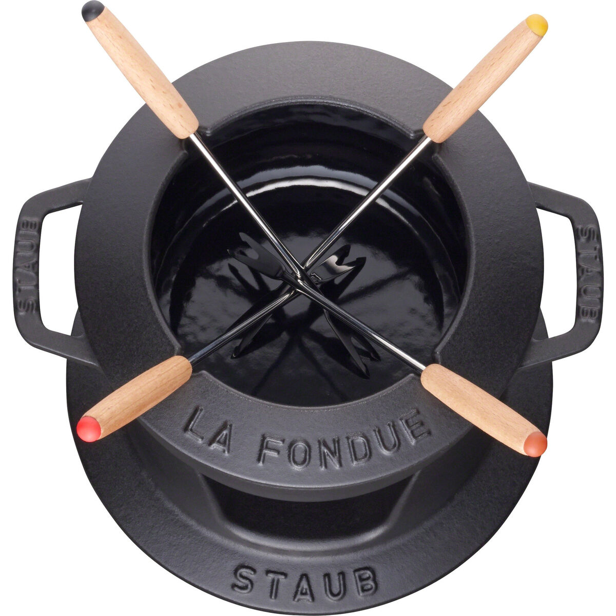 Fondue Sett 16 cm Svart med Blank Innside