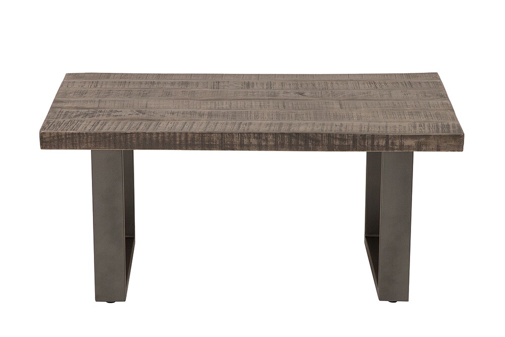 riess-ambiente Couchtisch IRON CRAFT - 100cm Mangoholz grau Industrial Design massiv Eisen Kufengestell