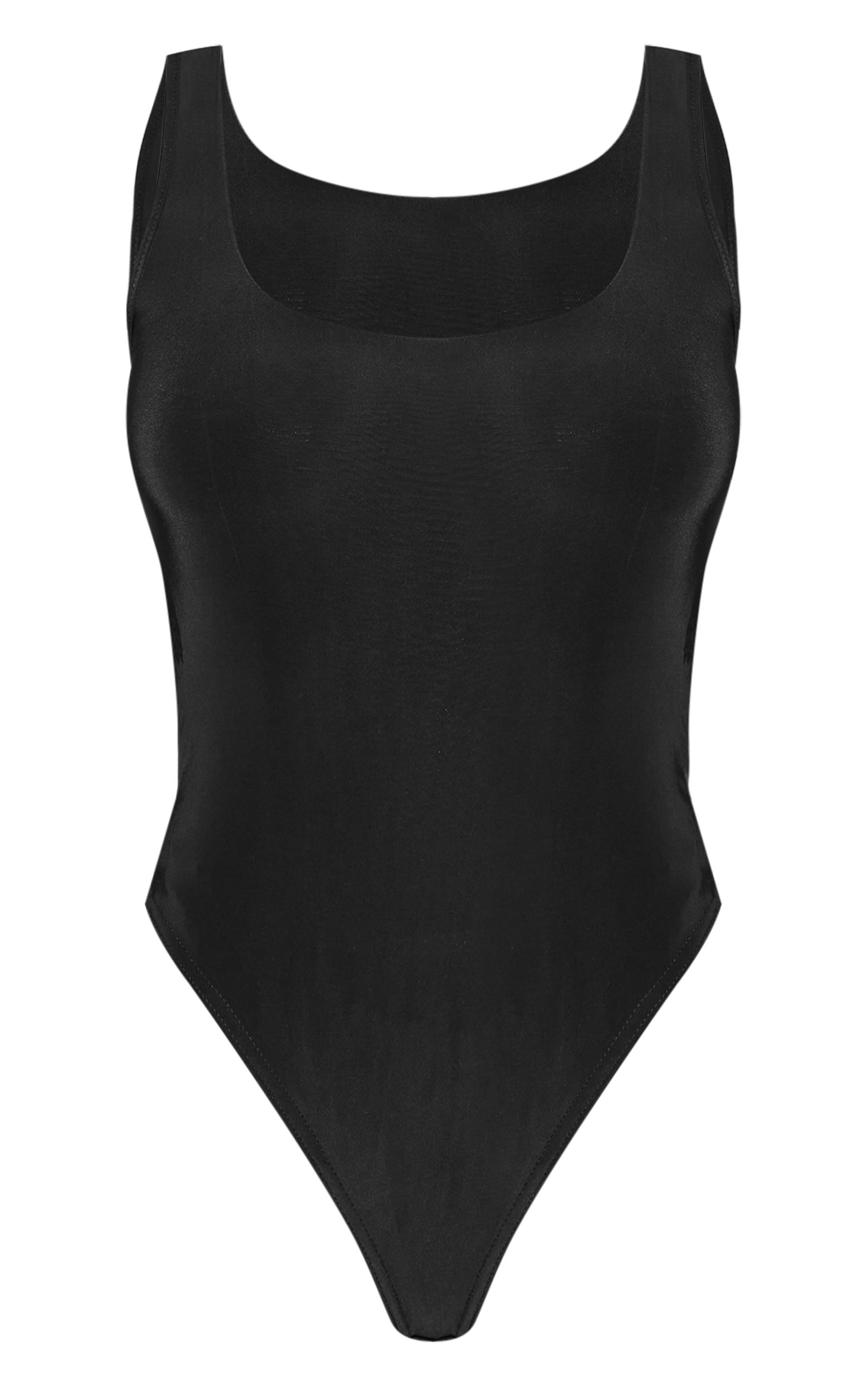 Noir Body Basique Échancré En Jersey Fluide