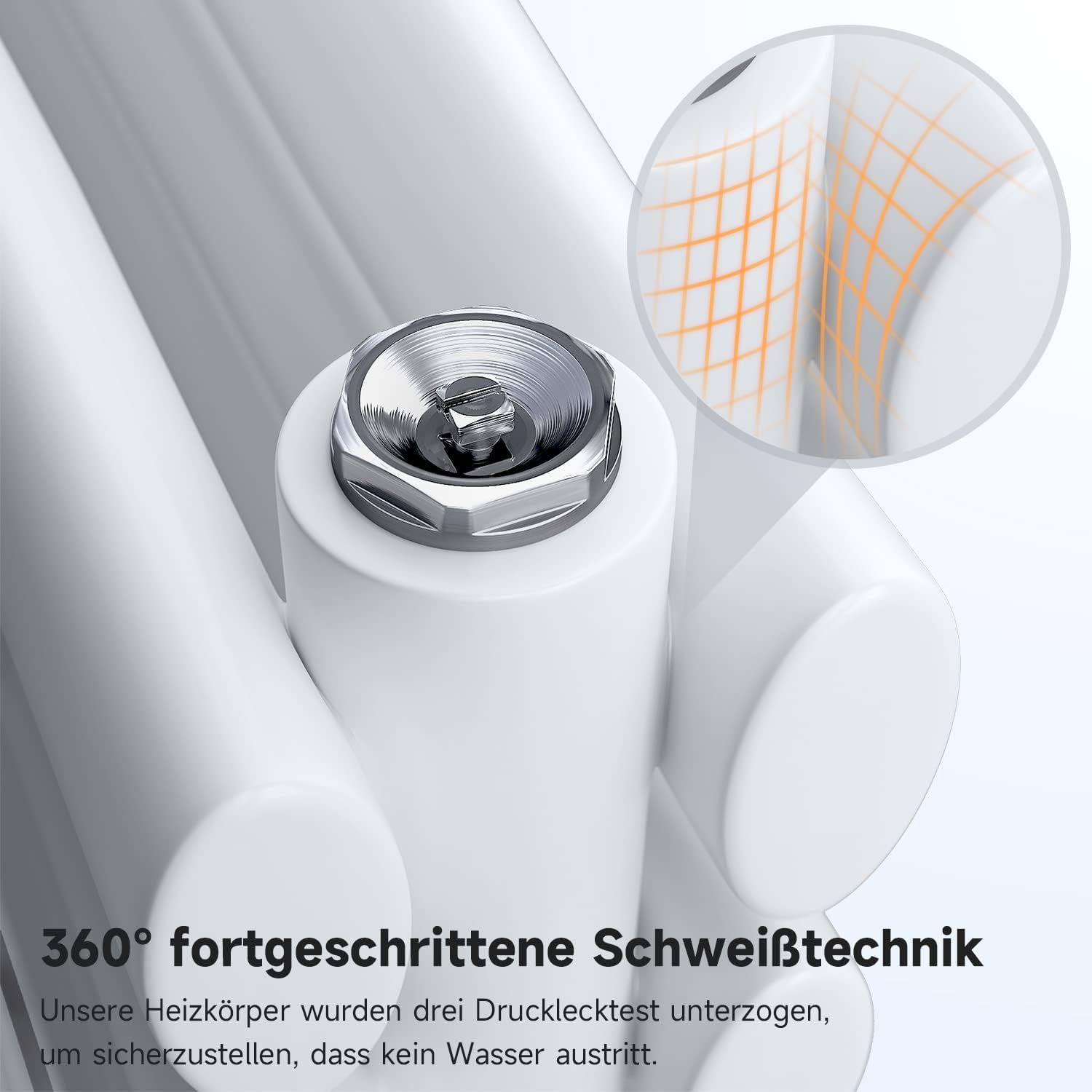 SONNI Design Heizkörper 593x1200mm Weiß Doppellagig Horizontal Paneelheizkörper Seitenanschluss Badheizkörper