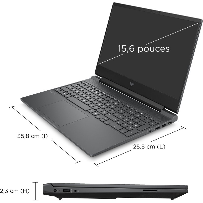 HP Victus Gaming 15-fb3038nf Copilot+ PC AMD Ryzen™ 7 7445H Ordinateur portable 39,6 cm (15.6