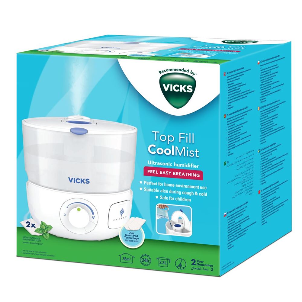 Vicks Kaltluft Ultraschall-Luftbefeuchter<br>1 Stück, VUL585E Obere Befüllung