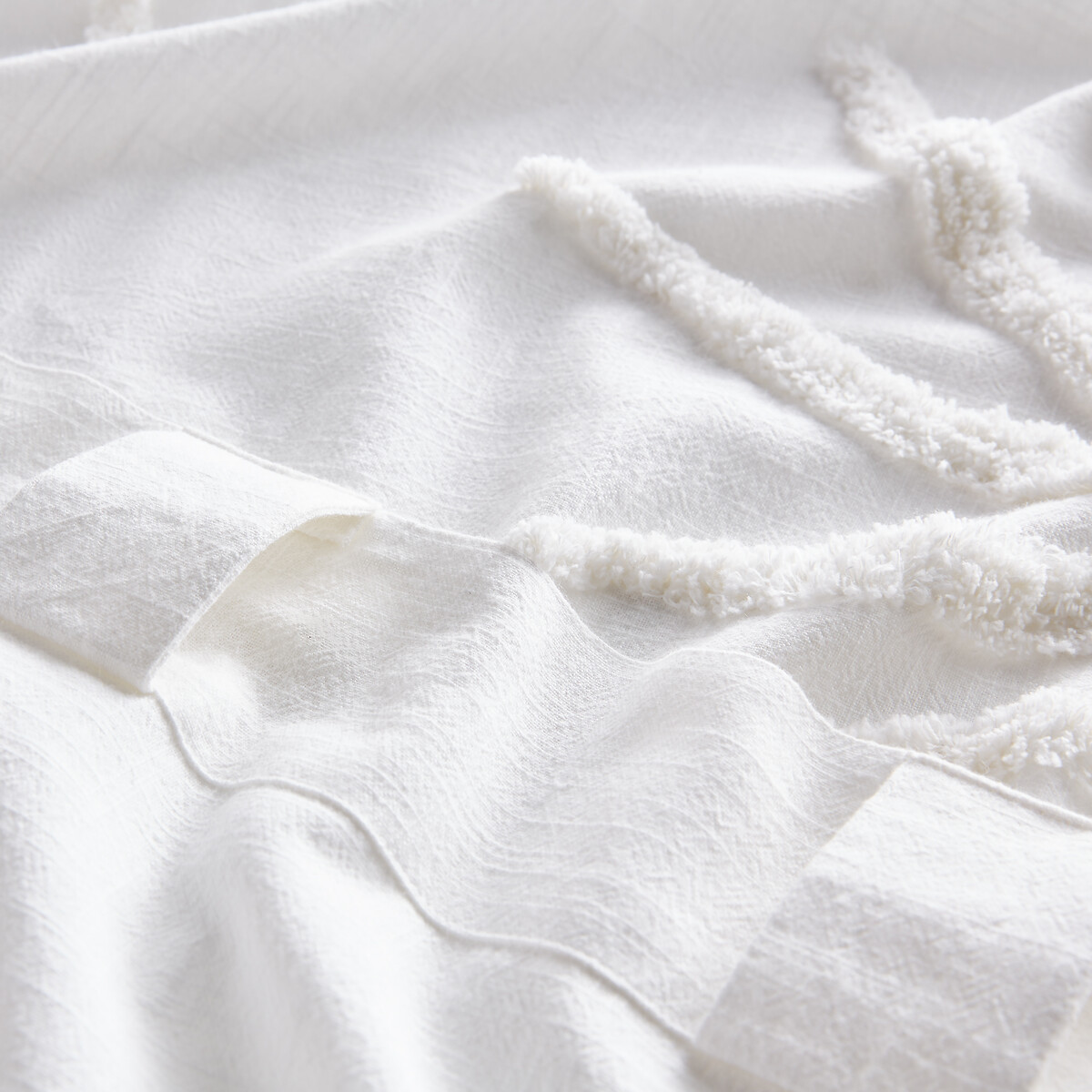 LA REDOUTE INTERIEURS<br>Cortina com laços ocultos, em algodão, Jobe