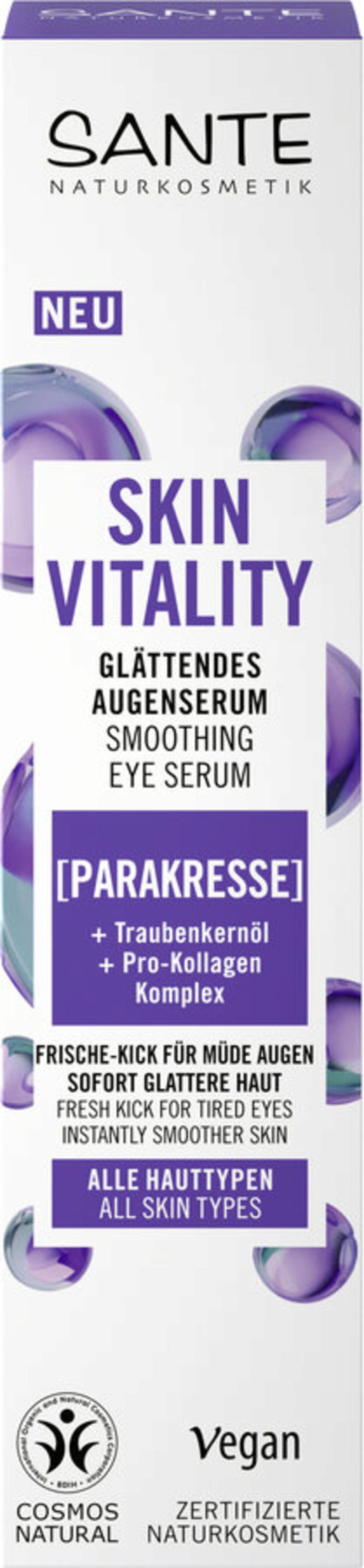 Santé naturally.  Skin Vitality Glättendes Augenserum, 15 ml