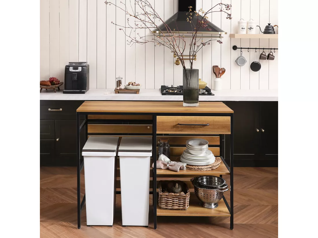 Table de Cuisine Meuble de Rangement Cuisine Comptoir de Cuisine, FSB71-PF