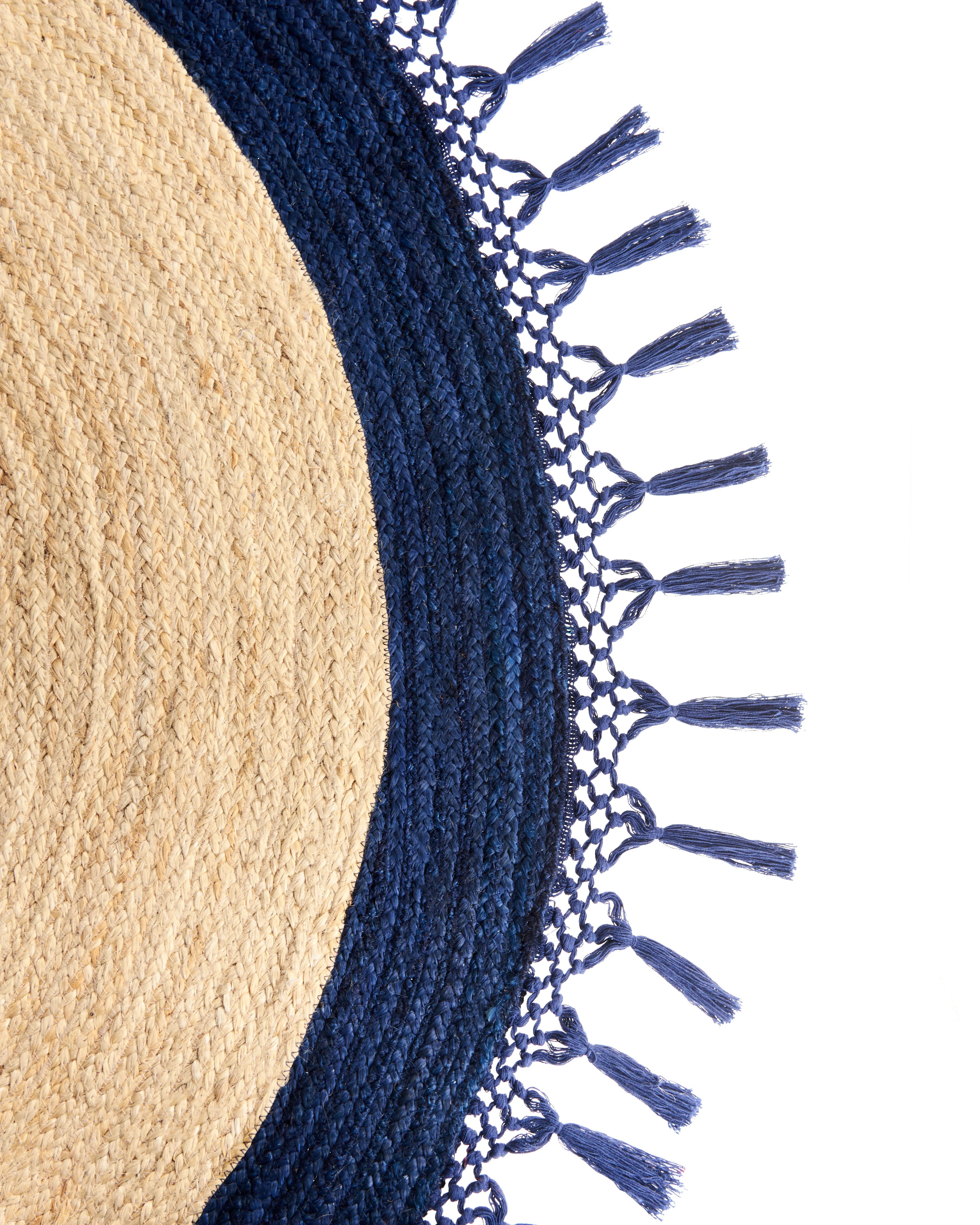 Vloerkleed MARTS Donkerblauw ø 200 cm Jute