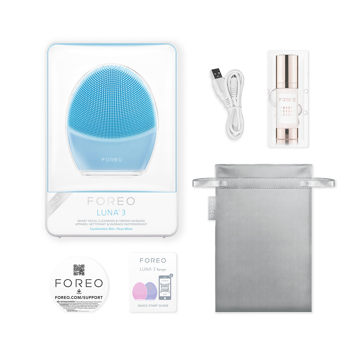 FOREO<br>Escova de limpeza e massagem facial Luna 3