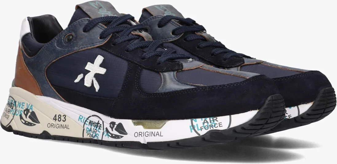 PREMIATA blauwe premiata lage sneakers mase