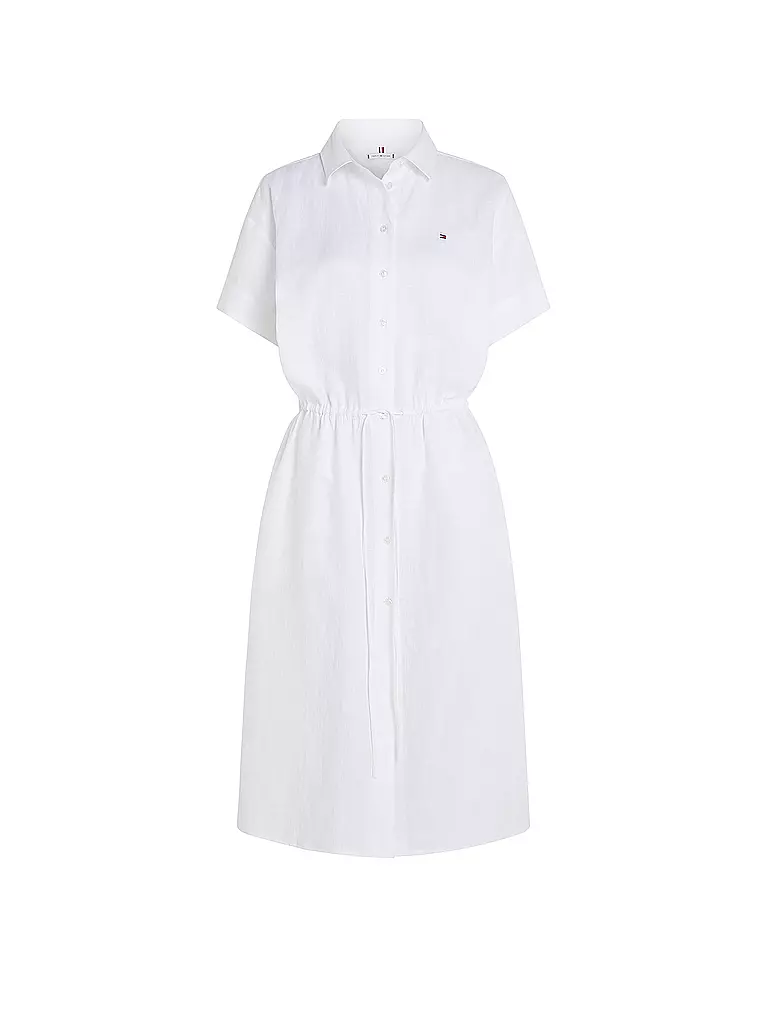 TOMMY HILFIGER Hemdblusenkleid weiss