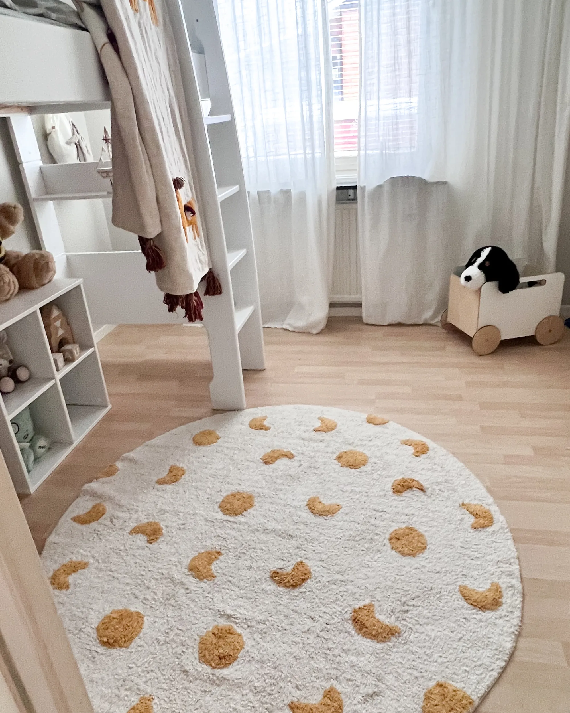 Kindervloerkleed LOTI Beige ø 140 cm Katoen