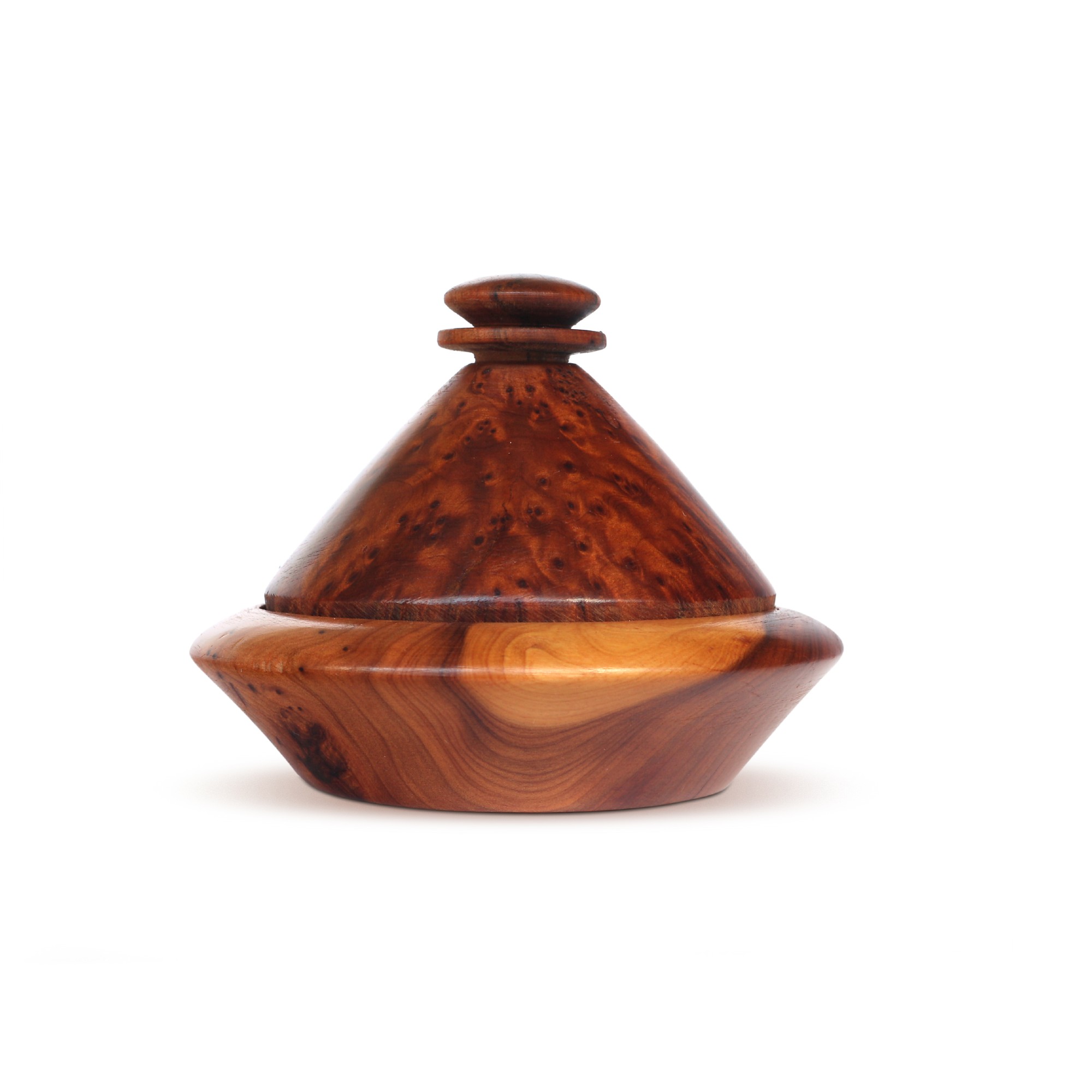 Thuja Box 'Schmuck-Tajine', braun, Ø 9 cm, H 8 cm von fischer's lagerhaus
