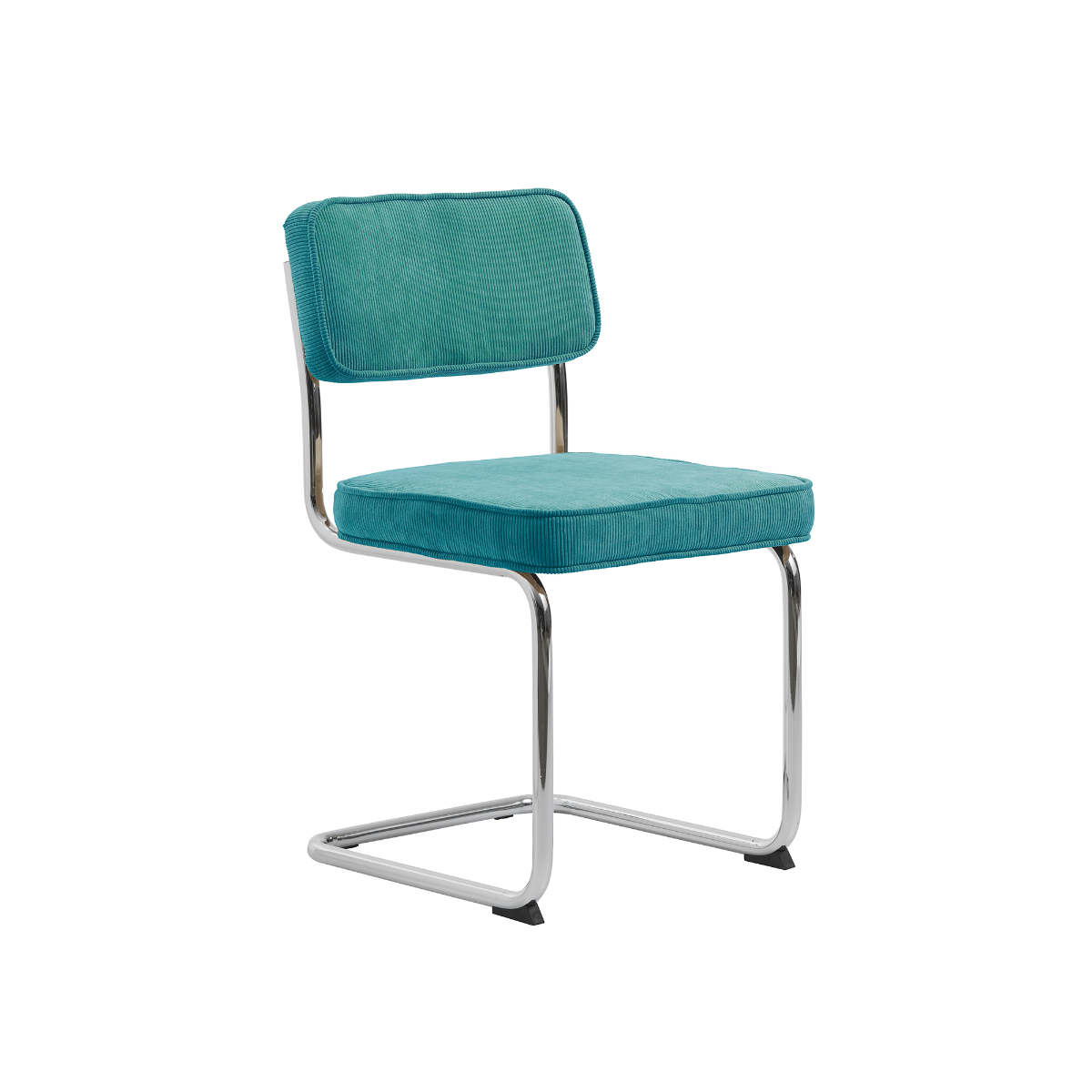 Luxor Eetkamerstoel - Set van 4 - Blauw Ribstof