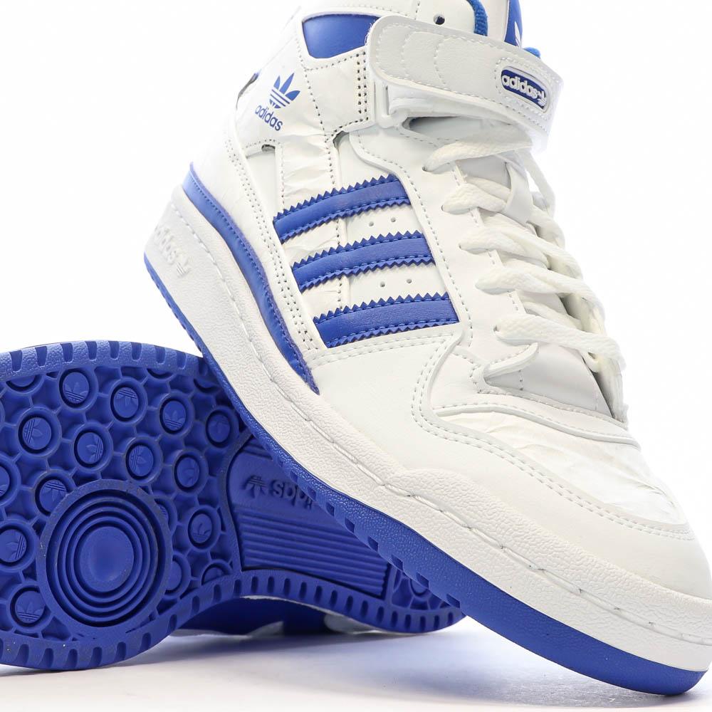 Adidas Baskets Blanc/Bleu Garçon Adidas Forum Mid