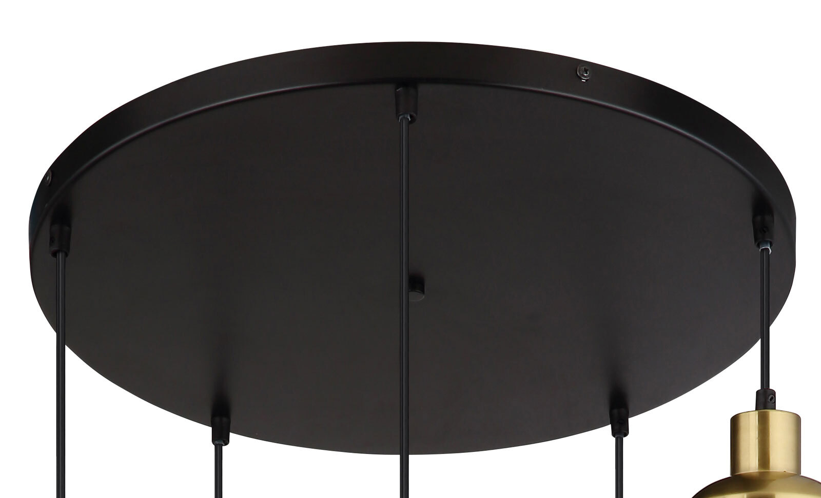 GLOBO Retrofit Pendelleuchte POTTER 65 cm schwarz /messingfarbig