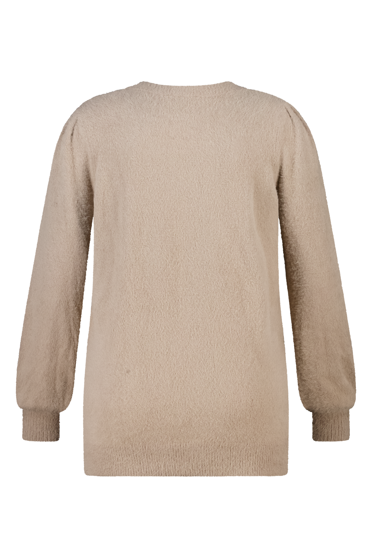 Gebreide trui van zachte garen Licht taupe