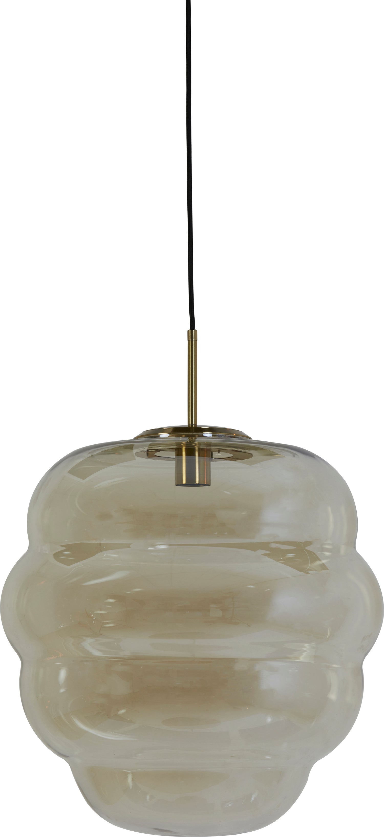 Light & Living hanglamp Misty beige / transparant D 45 H 48 cm