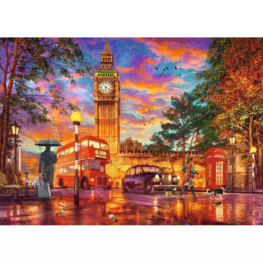 Ravensburger Sonnenuntergang in London bunt