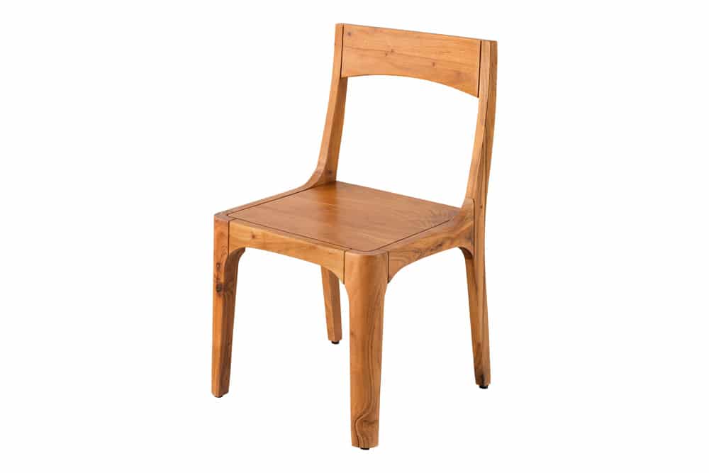 Massiver Stuhl ORGANIC braun Akazienholz honey finish handmade