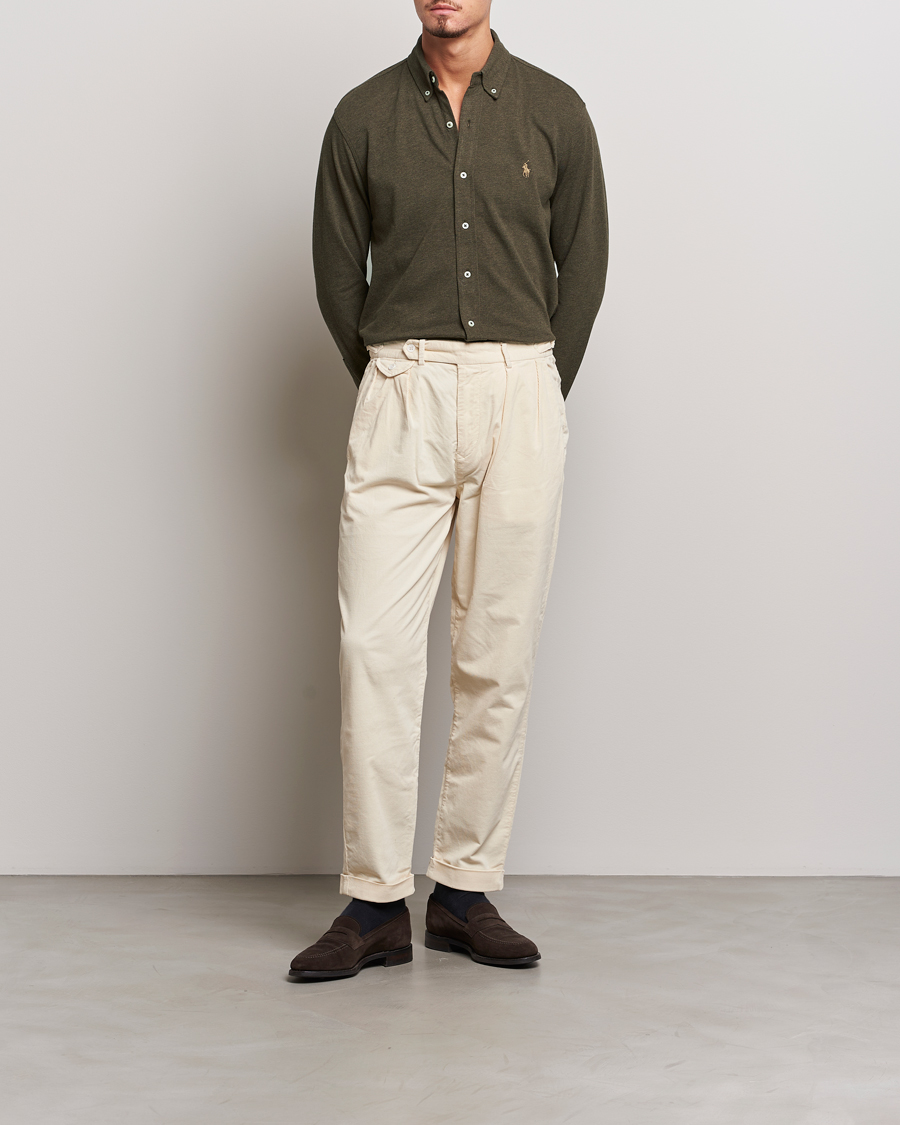 Polo Ralph Lauren Featherweight Mesh Shirt Wilson Olive Heather