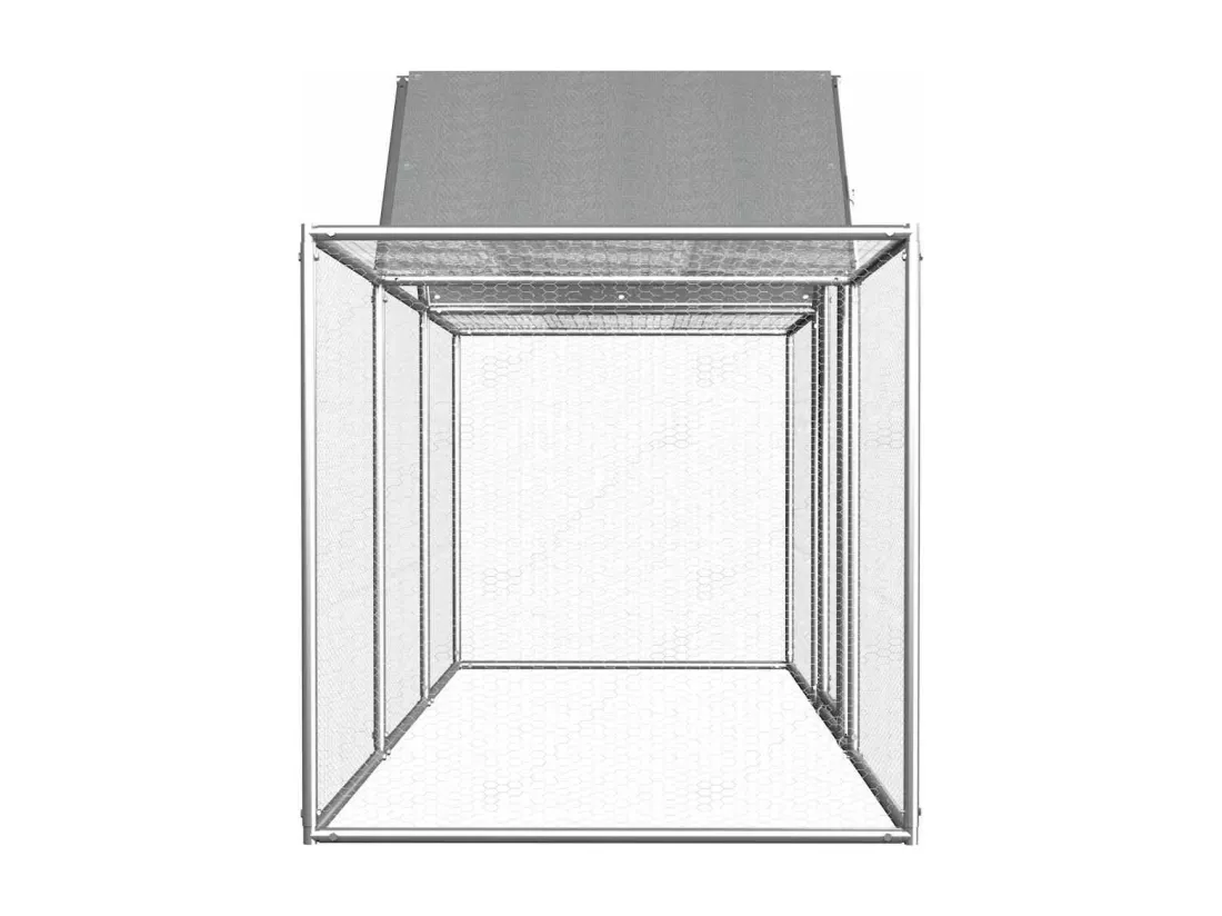 Poulailler 3 x 1 x 1,5 m Acier galvanisé