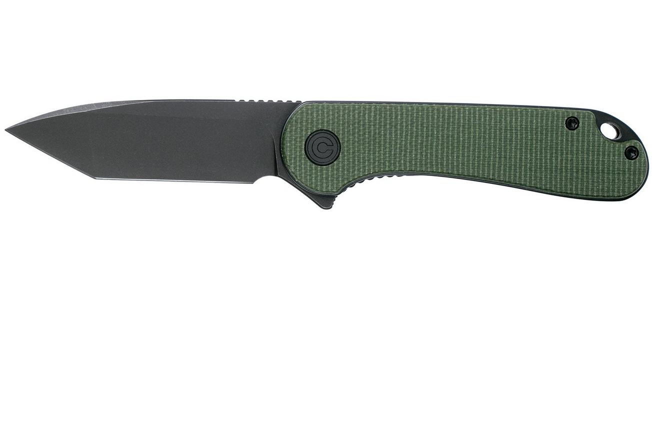Civivi Elementum Tanto C907T-E Black, Green Micarta zakmes