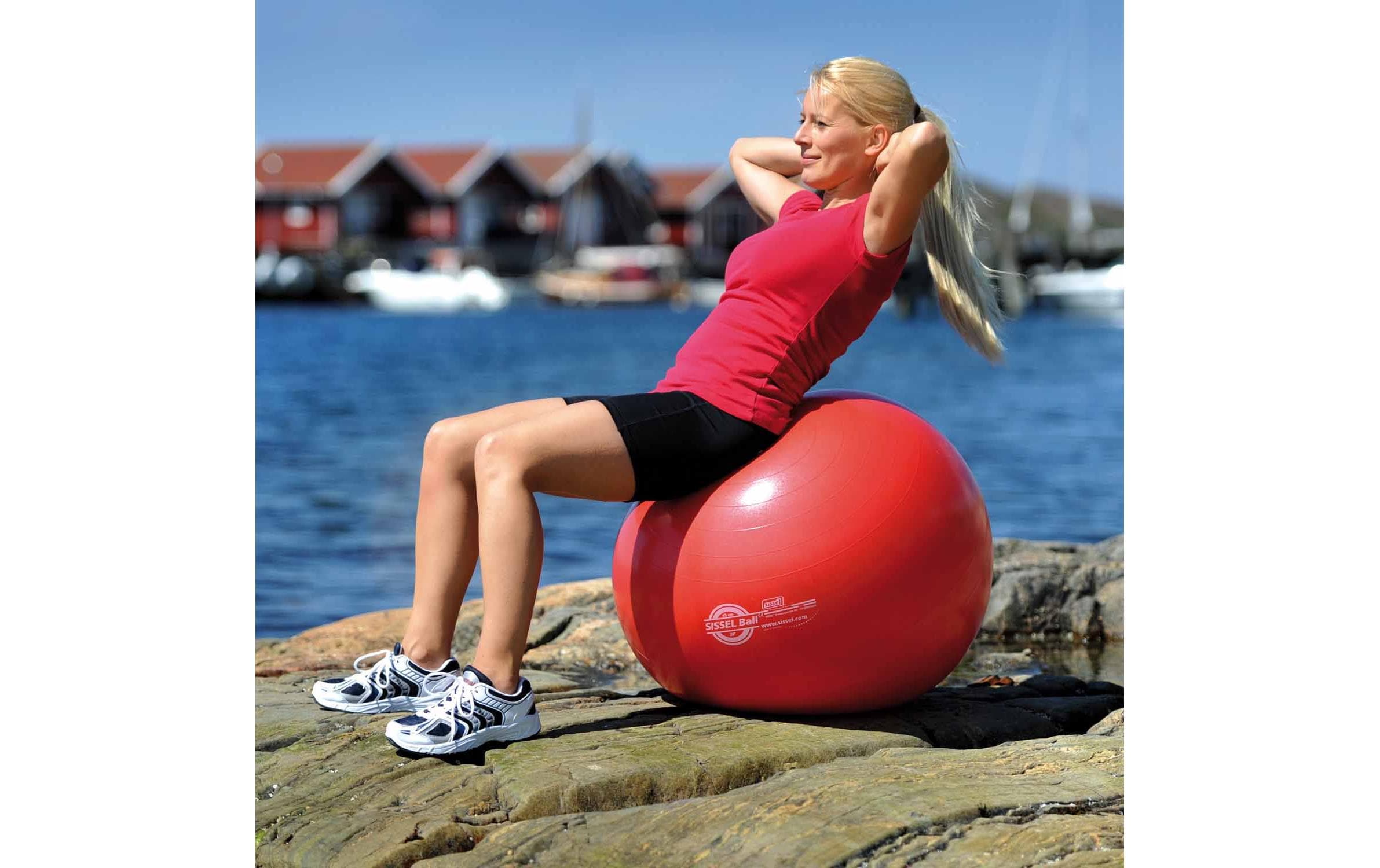Gymnastikball Ø 55 cm rotGymnastik- und Sitzball