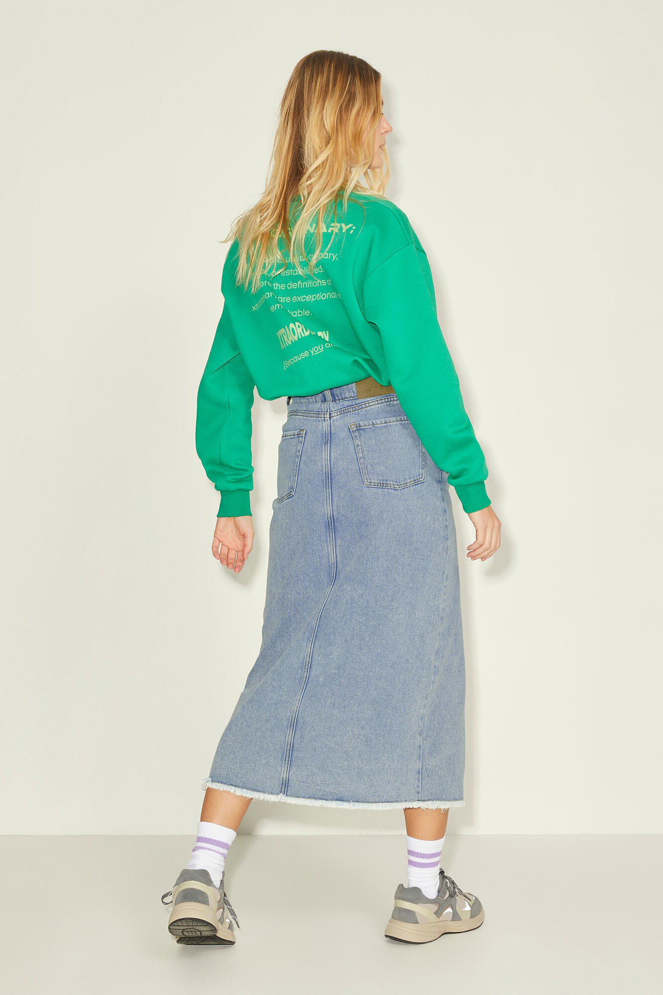 Saia longa de jeans