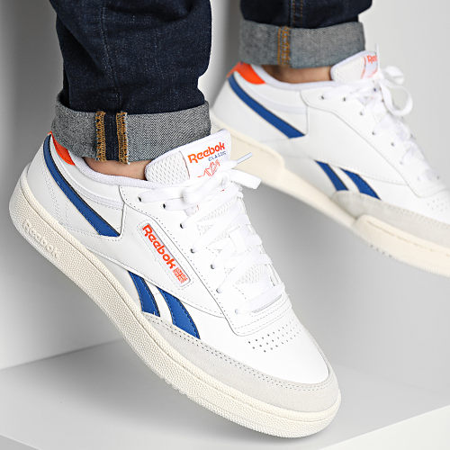 Baskets Club C Revenge HP3308 Footwear White Vector Blue Smash Orange